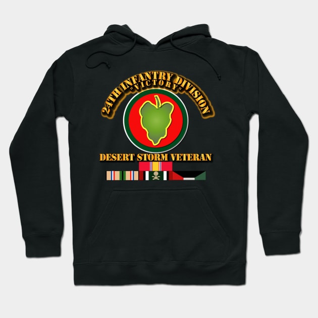 Army - 24th Infantry Division - Desert Storm Veteran Hoodie by twix123844